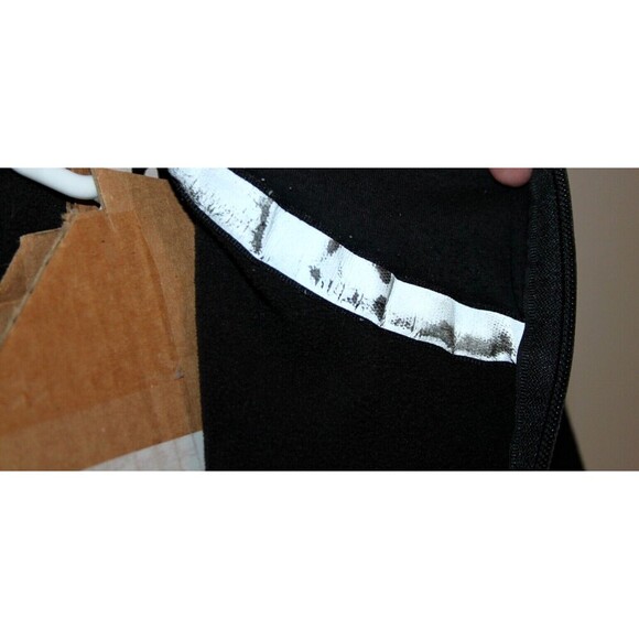 Aeropostale A87 Men's Black Fleece Hoodie Jacket Full Zip Pockets Logo Sz Large - Picture 6 of 8